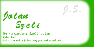 jolan szeli business card